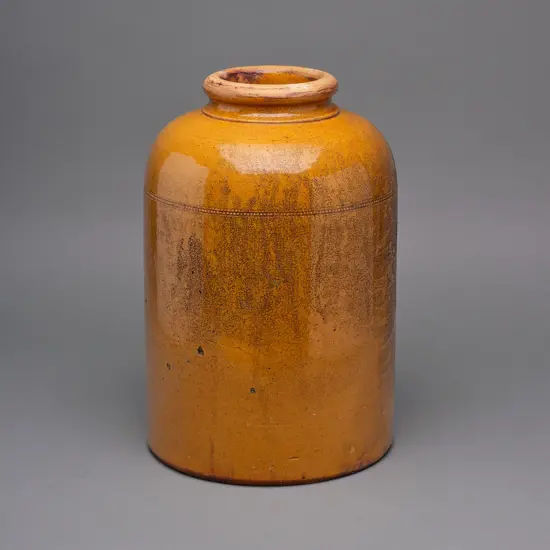 Luke Adams (1838-1918) stoneware jar - New Zealand,